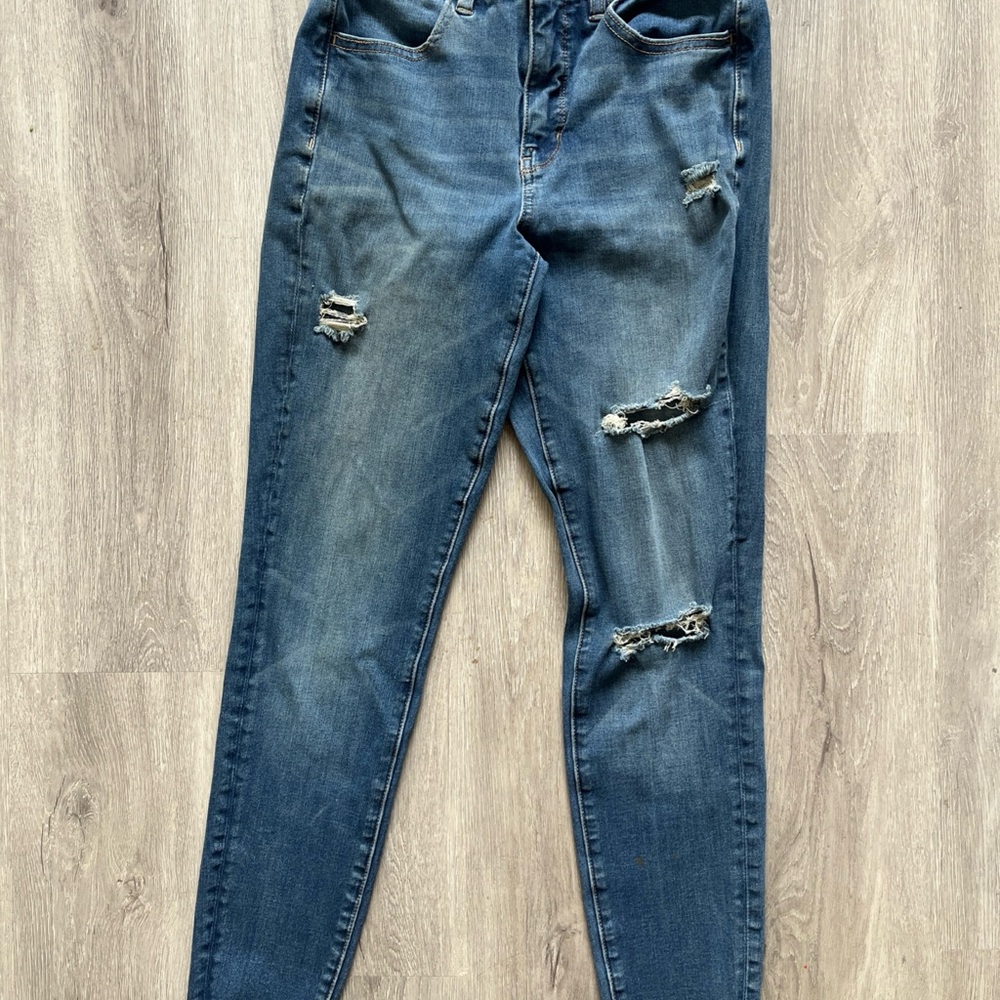 American Eagle Jeans Womens 6 Blue Denim Curvy High Rise Jegging The Dream Jean